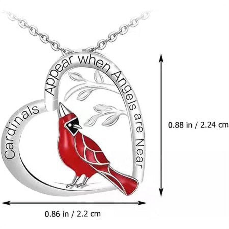 Cardinal Necklace/Cardinal Urn Heart Red Bird Spiritual Memorial Engraved  When C | eBay
