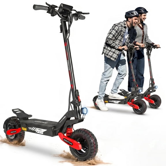 EOEOTWO GT06 Foldable Electric Scooter for Adults, 1200W Peak Motor, 30 MPH, 25-Mile Range, 11" Off-Road Tires, 330 lbs Load, UL 2272 Certified