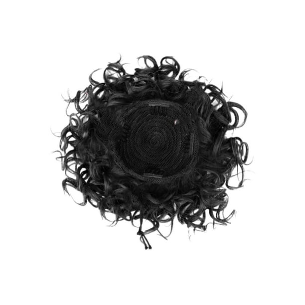 Extensión moño pelo jinwen desorden negro cordón elástico 25 cm x 10 cm