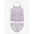 thumbnail image 2 of Justice Girls 2 piece Ruffle Halter Tankini Swimsuit, sizes XS-XL, 2 of 5