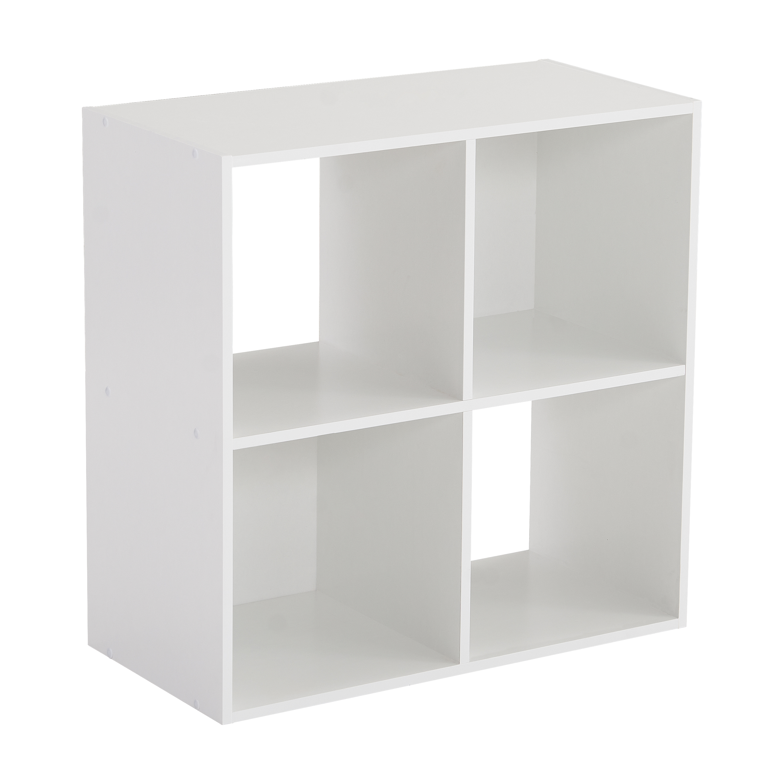 Mainstays 4-Cube Storage Organizer Bookcase, White photo 3