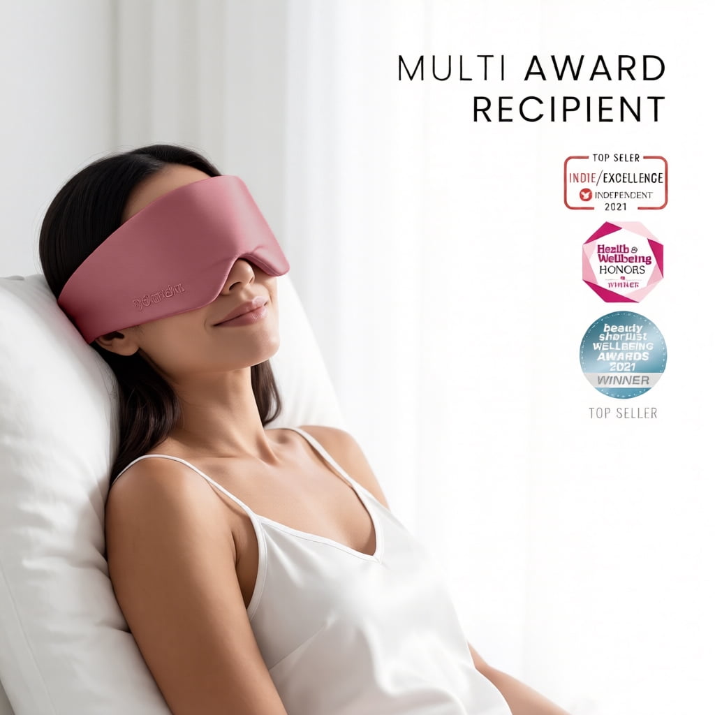 FACEMOON 100% Mulberry Silk Sleep Mask for Men & Women, Soft, Adjustable