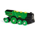 thumbnail image 5 of BRIO Classic Plastic Train Toy Action Locomotive 33593, Green, 5 of 6