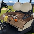 thumbnail image 3 of Whosucclay Beagle Dog Print Club Car Seat Covers, 4 Convenient Pockets Golf Cart Towel Blanket Non-Slip Foldable Golf Cart Seat Covers for EZGO 2 Person Carts, 3 of 9