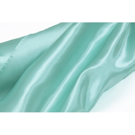 54 inch by 40 yards Material: 100% Polyester Satin Fabric Roll - Light Turquoise