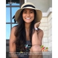 thumbnail image 5 of Womens Beach Sun Straw Hat UV UPF 80+ Travel Foldable Brim Summer UV Hat, 5 of 5