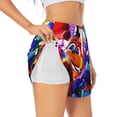 thumbnail image 3 of Lsque Five Nights At Freddy'S Printed Women's Running Shorts with Liner Pockets,Elastic Quick Dry Workout Athletic Gym Yoga Shorts,Womens High Waist Shorts-Large, 3 of 9
