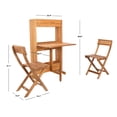 thumbnail image 6 of SAFAVIEH Outdoor Collection Barley Flower Shelf 3-Piece Bistro Set Natural, 6 of 9