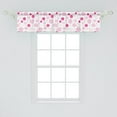 thumbnail image 2 of Ambesonne Abstract Window Valance, Pastel Geometric Ovals, 42" x 12", Magenta Pale Pink, 2 of 3