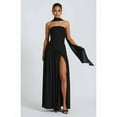 thumbnail image 2 of Women'S Off-the-Shoulder Tube Dress with Side Design, Suitable for Going Out Casual Elegant Club Party Long Dress Black L, 2 of 7