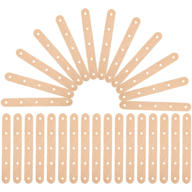 150 palitos de madera para manualidades, sin terminar, con agujeros, para depilar y depresores de lengua, para manualidades, proyectos de arte.