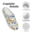 thumbnail image 5 of Daiia Flowers Butterfly Print Women’s Fuzzy Slippers Memory Foam Lightweight House Shoes Cozy Loafer Flannel House Shoes-39/40, 5 of 7