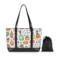 thumbnail image 7 of FORMRS Canvas Laptop Tote Bag for Women with 15.6" Computer Compartments Shoulder Handbag, Cute Vegetables, 7 of 7