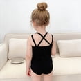 thumbnail image 5 of Fengactive Toddler Girls Solid Ribbed Crisscross Hollow Out Strap Tank Top Breathable Casual Sleeveless Inner Shirts, 5 of 7
