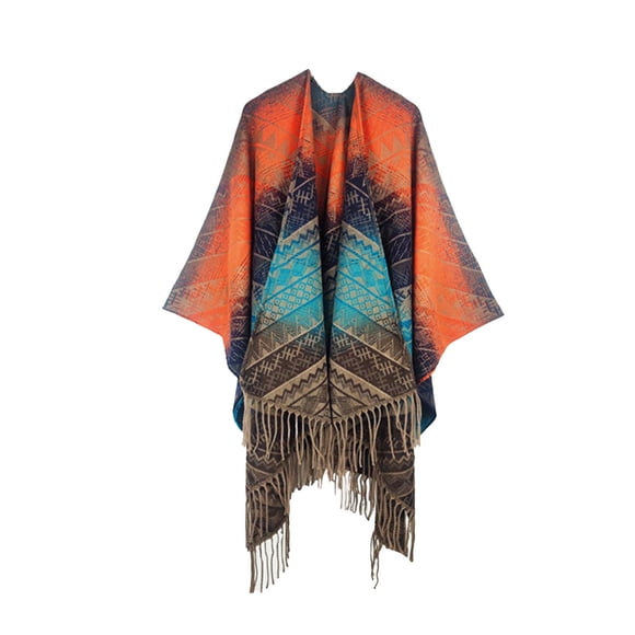 RXMEKW Winter Wraps for Women, Fashionable Cloaks with Prints for Keeping Warm
