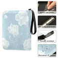thumbnail image 4 of Game Card Storage Bag Collectible Trading Card Albums The 4-Pocket Card Binder With 50-Page Sleeve Can Hold 400 Game Cards Pretty Blue White Flowers, 4 of 6