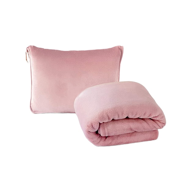 Inteprter La almohada y la manta de viaje de felpa se mantienen abrigadas y cómodas mientras viaja. Elementos esenciales de viaje livianos. Juegos de muebles de jardín rosa