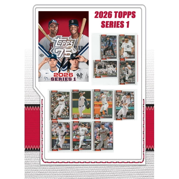 2026 Topps Series 1 Baseball Card Team Set Detroit Tigers Tarik Skubal RIley Greene