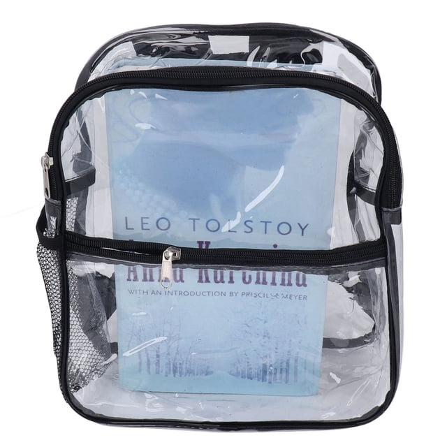 Mochila Transparente, PVC Transparente Simple Durable De La Mochila Del Diseño De La Cremallera Para El Montañismo