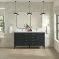 thumbnail image 3 of James Martin Vanities 60" Double Vanity, Bright White w/ Single Hole 3 CM White Zeus Quartz Top, 3 of 4