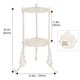 thumbnail image 4 of Sungmor Soporte para Plantas de Hierro Fundido Vintage de 2 Niveles, diseño de mariposas y flores, acabado blanco antiguo, soporte rústico para macetas de 24" de alto, interior y exterior, 4 of 8