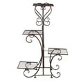 thumbnail image 5 of 4 Tier Metal Plant Stand - Indoor Outdoor Multiple Flower Pot Holder Shelf Plant Storage Stand, European Style - for Patio Garden Corner Balcony Living Room, 5 of 9