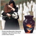 thumbnail image 4 of Beach Cremation Urns For Adult Male & Femla - Sunset Keepsake Urns For Human Ashes Adult Man - 1 Large 10 Inch - Funeral Urn For Mom, Purple Urn For Human Ashes Set Of 4, 3 Inch Small, 4 of 7