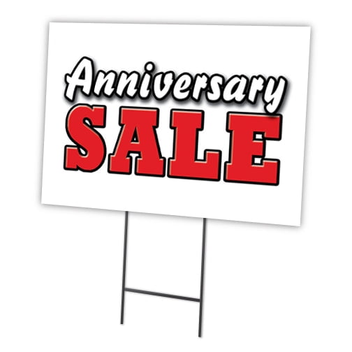 SignMission C-1824-DS-Anniversary Sale 18 x 24 in. Anniversary Sale Yard Sign & Stake