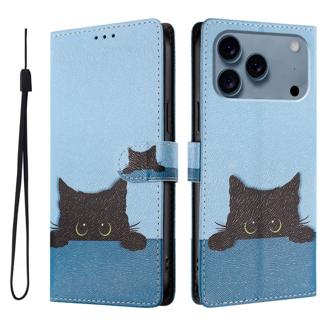 FOXDOCK Funda Tipo Cartera para iPhone 17 Pro con Soporte y Correa – Diseño de Patrones Lindos