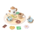 thumbnail image 1 of Juego de té de la tarde para niños pequeños Juego de té para niñas Juego de rol Juguete de madera Flor, 1 of 9