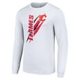 thumbnail image 2 of Men's Starter White Calgary Flames Color Scratch Long-Sleeve T-Shirt, 2 of 3