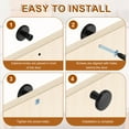 thumbnail image 5 of 5Pack Round Cabinet Knobs,  1.3" Dia x 1.02" Height Drawer Knob Handle Pulls for Kitchen Cabinets Bedroom Dresser Wardrobe, Black, 5 of 6
