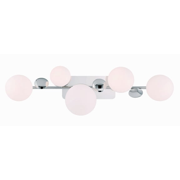 49087-024 Eurofase Lighting Vine - 40W 5 LED Bath Vanity-7.5 Inch Tall and 36 Inch Wide-Nickel Finish