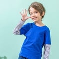 thumbnail image 4 of LYMAYTER Boys Girls Sweatshirt for Kids Toddler Stripes Crewneck Sweatsuit Infant Spring Fall Bottoming Shirt 10 Months-10 Years, 4 of 10
