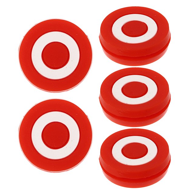 Phenofice 5Pcs Red Tennis Racket Dampener Silicone Shock Absorbers for Comfortable Hitting