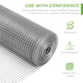 thumbnail image 5 of Best Choice Products 4x50ft Hardware Cloth, 1/2in 19-Gauge Galvanized Wire Fence Mesh Roll for Chicken Coop, Vegetables, 5 of 6
