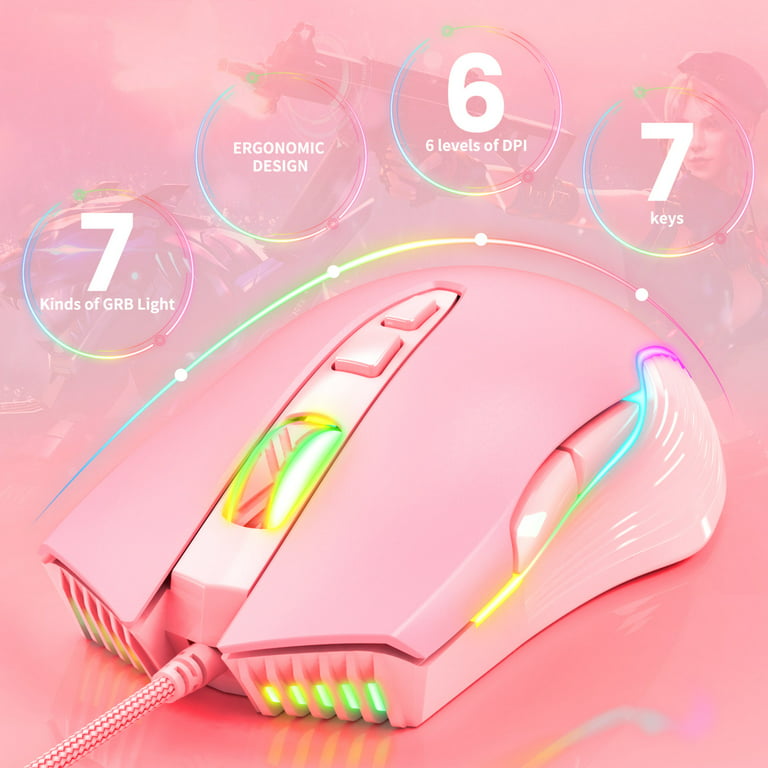 onikuma cw-902 light weight pink mouse