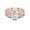 Rose Gold, variant on 2 Carat Princess Cut Moissanite Diamond Double Band Bridal Ring Set - Yellow Gold Over Sterling Silver - Elegant Ball Prong Pave Jewelry Gift for Her