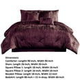 thumbnail image 5 of Jay 7 Piece Queen Comforter Set, Purple Polyester Velvet, Deluxe Texture- Saltoro Sherpi, 5 of 5