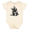 thumbnail image 3 of Inktastic Curious Schnauzer Boys or Girls Baby Bodysuit, 3 of 5