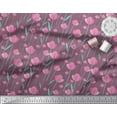 thumbnail image 3 of Soimoi Cotton Voile Fabric Leaves & Floral Clip Art Print Sewing Fabric Yard 56 Inch Wide, 3 of 3