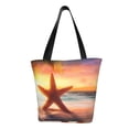thumbnail image 2 of Kdxio Starfish Sunset Sea Beach Women Reusable Grocery Bags Foldable Ripstop,Reusable Shopping Bags for Shopping,Gym,Gift, 2 of 7