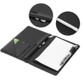 thumbnail image 4 of Uxcell 8" x 5" Leather Server Book Organizer with Zipper Pocket, Black, 4 of 7