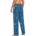 thumbnail image 6 of Men's Pajama Pants with Pockets Sleepwear Lounge Pants Stretch Casual Dinosaur Blue Dot, 6 of 7