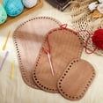 thumbnail image 5 of Oval Wooden Basket Base 3 Sizes Coffee Blank Crochet Basket Base Crochet Bag Bottom Crochet Bottom Accessory for DIY Basket Craft Knitting for Knitters Crocheters and Beginners, 5 of 8