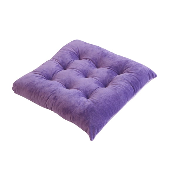 dfutuy Square Solid Color Velvet Seat Cushion Tufted Thicken Chair Pad Tatami Floor Pillow Cushion 15.7"x15.7"x2.8"