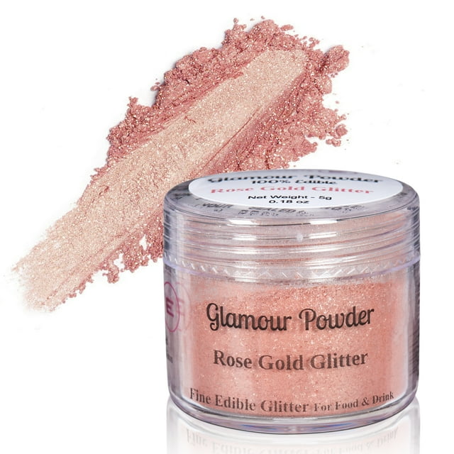 EasySweetz Edible Glitter Rose Gold 5 Gram Edible Glitter Dust