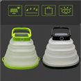 thumbnail image 2 of Eigraketly Lámpara de campamento plegable con luz Solar, para el hogar, multiusos, duradera, fácil de almacenar, decoración de farol, carpas lado verde, 2 of 6