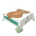 thumbnail image 2 of Wukai Cute Sloth In Yoga Pose Tree Waterproof Tablecloth for Kitchen Dining, Fits Square Tables for 2-4 Seats -60"x60", 2 of 7