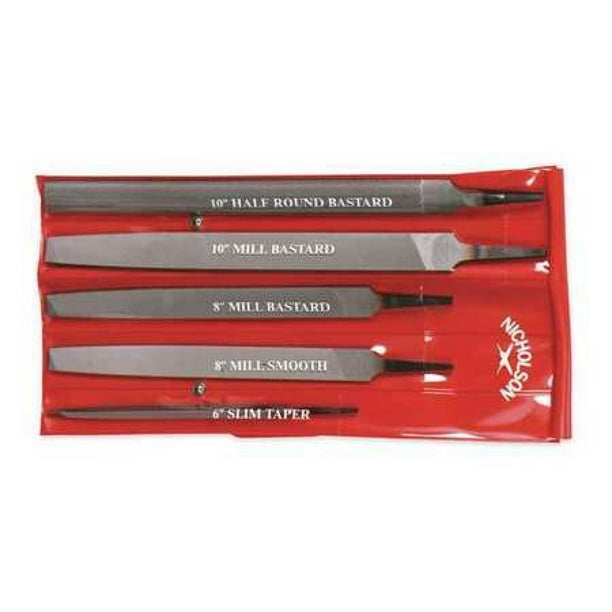 Nicholson 22040NN FILE SET,5PC,GENERAL PURPOSE,POUCHED